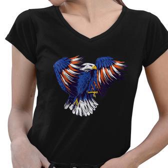 Merica Eagle Mullet 4Th Of July American Flag Cool Gift Women V-Neck T-Shirt - Monsterry AU