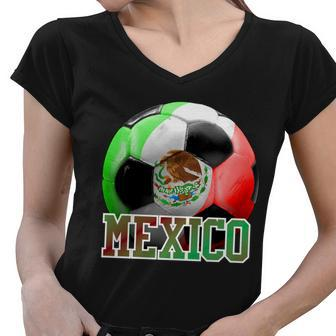 Mexico Soccer Logo Tshirt Women V-Neck T-Shirt - Monsterry UK