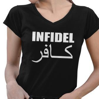 Military Army Infidel Women V-Neck T-Shirt - Monsterry CA