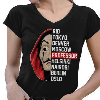 Money Heist - La Casa De Papel Tshirt Women V-Neck T-Shirt - Monsterry AU