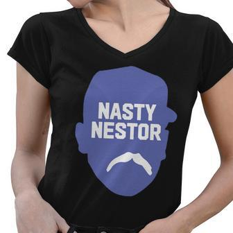 Nasty Nestor Cortes Jr Baseball V2 Women V-Neck T-Shirt - Monsterry UK