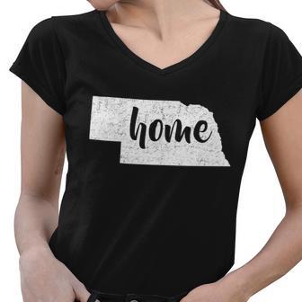 Nebraska Home State Tshirt Women V-Neck T-Shirt - Monsterry UK