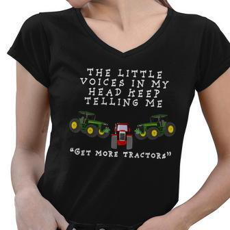 Need More Tractors Funny Farming Tshirt Women V-Neck T-Shirt - Monsterry