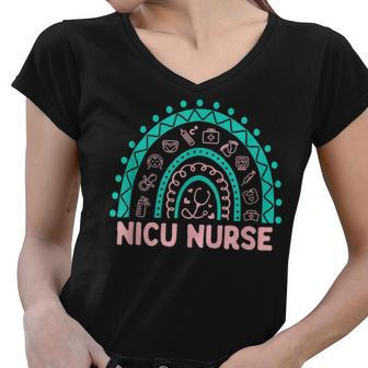 Nicu Nurse Rn Neonatal Intensive Care Nursing Women V-Neck T-Shirt - Seseable