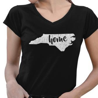North Carolina Home State Women V-Neck T-Shirt - Monsterry DE