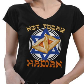 Not Today Haman Women V-Neck T-Shirt - Monsterry
