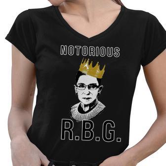 Notorious Rbg Ruth Bader Ginsburg Tshirt Women V-Neck T-Shirt - Monsterry AU