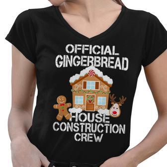 Official Gingerbread House Construction Crew Tshirt Women V-Neck T-Shirt - Monsterry AU