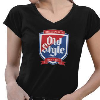 Old Style Beer Logo Chicago Tshirt Women V-Neck T-Shirt - Monsterry UK