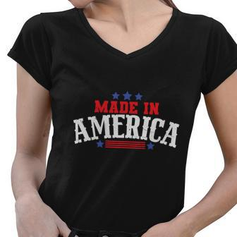 Patriotic 4Th Of July Made In America Plus Size Shirt For Men Women And Family Women V-Neck T-Shirt - Monsterry DE