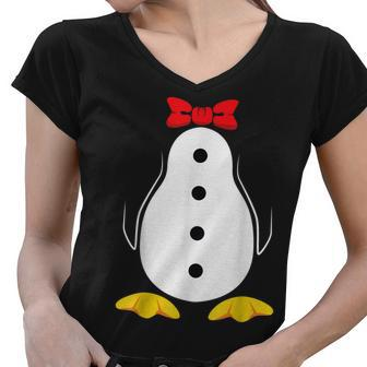 Penguin Costume Shirt Tuxedo Halloween Gift For Boys Girls Women V-Neck T-Shirt - Thegiftio UK