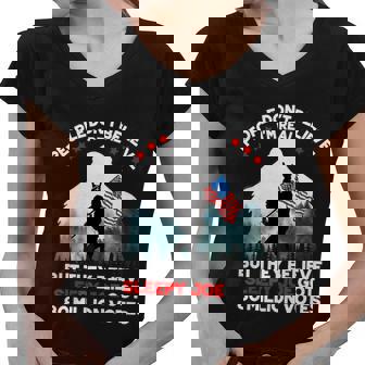 People Dont Believe Im Real But They Believe Sleepy Joe Graphic Design Printed Casual Daily Basic Women V-Neck T-Shirt - Thegiftio