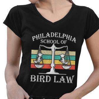 Philadelphia School Of Bird Law Vintage Bird Lover Graphic Design Printed Casual Daily Basic Women V-Neck T-Shirt - Thegiftio UK