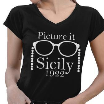 Picture It Sicily Women V-Neck T-Shirt - Monsterry DE