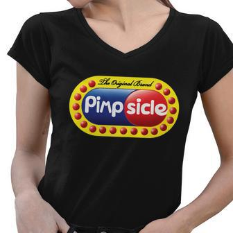 Pimpsicle Tshirt Women V-Neck T-Shirt - Monsterry