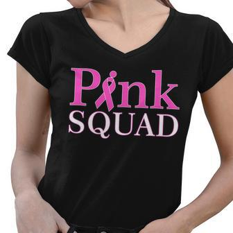 Pink Squad Tshirt Women V-Neck T-Shirt - Monsterry