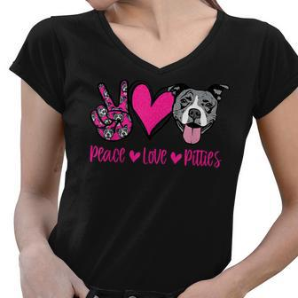 Pit Bull Lives Matter Pittie Puppy Dog Mom Ladies Pitbull V2 Women V-Neck T-Shirt - Thegiftio UK