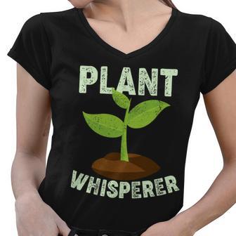 Plant Whisperer Garden Plant Lover Women V-Neck T-Shirt - Monsterry UK