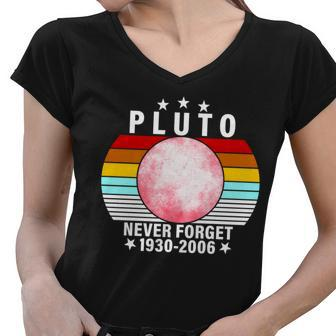 Pluto Never Forget 1930-2006 Tshirt Women V-Neck T-Shirt - Monsterry DE