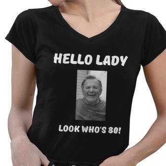 Poppys 80Th Birthday Women V-Neck T-Shirt - Monsterry UK