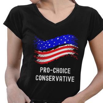 Pro Choice Conservative Womens Rights Feminism Feminist Women V-Neck T-Shirt - Monsterry