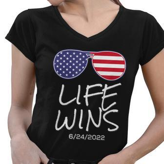 Pro Life Movement Right To Life Pro Life Generation Victory Women V-Neck T-Shirt - Monsterry CA