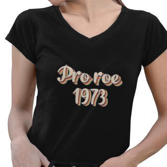 Pro Roe 1973 Womens Rights Uterus Women V-Neck T-Shirt - Seseable