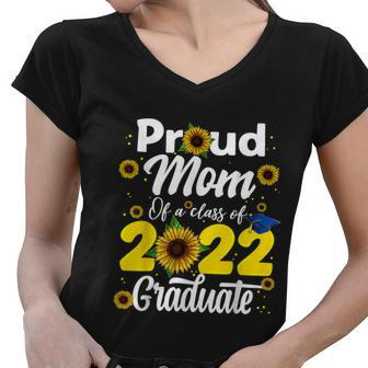 Proud Mom Of A Class Of 2022 Graduate Graduation Men Women Women V-Neck T-Shirt - Monsterry
