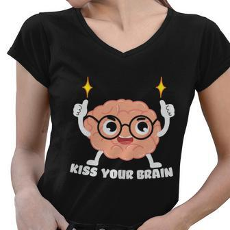 Proud Teacher Life Kiss Your Brain Premium Plus Size Shirt For Teacher Female Women V-Neck T-Shirt - Monsterry UK