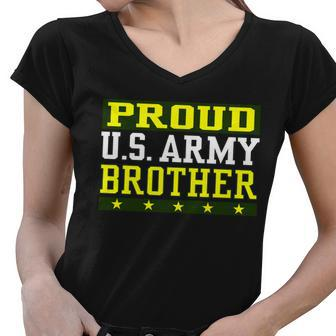 Proud US Army Brother T-Shirt Graphic Design Printed Casual Daily Basic Women V-Neck T-Shirt - Thegiftio UK