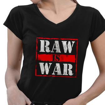 Raw Is War Wrestler Vintage Women V-Neck T-Shirt - Monsterry UK