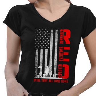 Red Friday Military Us Army Remember Erveryone Deployed Women V-Neck T-Shirt - Monsterry