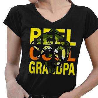 Reel Cool Grandpa Tshirt Women V-Neck T-Shirt - Monsterry DE