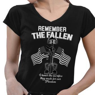 Remember The Fallen Women V-Neck T-Shirt - Monsterry UK