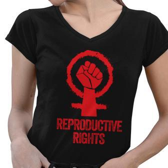 Reproductive Rights Cute Gift V3 Women V-Neck T-Shirt - Monsterry