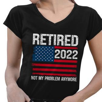 Retired 2022 I Worked My Whole Life For This Retirement Women V-Neck T-Shirt - Thegiftio UK