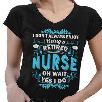 Retired Nurse Tshirt Women V-Neck T-Shirt - Monsterry CA
