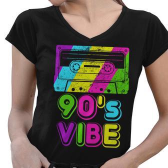 Retro 90S Vibe Vintage Tshirt Women V-Neck T-Shirt - Monsterry DE