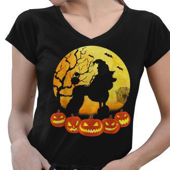 Retro Dog Lovers Funny Poodle Halloween Costume Women V-Neck T-Shirt - Thegiftio UK