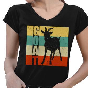 Retro Goat Tshirt Women V-Neck T-Shirt - Monsterry DE