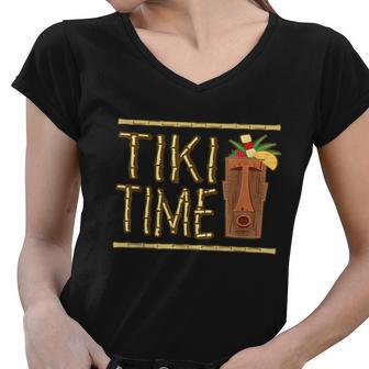 Retro Tiki Bar Women V-Neck T-Shirt - Monsterry UK