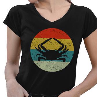 Retro Vintage Crab Women V-Neck T-Shirt - Monsterry DE