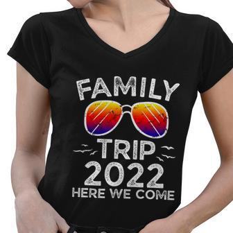 Reunion Family Trip 2022 Here We Come Cousin Crew Matching Great Gift Women V-Neck T-Shirt - Monsterry DE