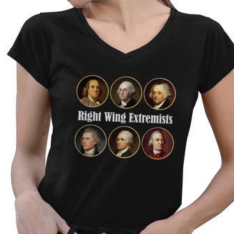 Right Wingers Women V-Neck T-Shirt - Monsterry AU