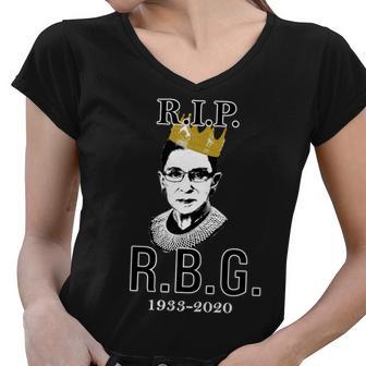 Rip Notorious Rbg Ruth Bader Ginsburg 1933-2020 Tshirt Women V-Neck T-Shirt - Monsterry DE