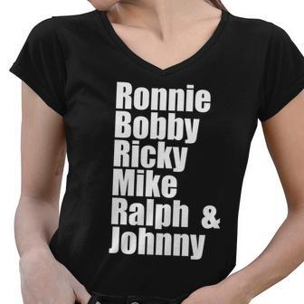 Ronnie Bobby Ricky Mike Ralph And Johnny Tshirt V2 Women V-Neck T-Shirt - Monsterry