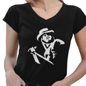 Ronnie Van Zant 2 Tshirt Women V-Neck T-Shirt - Monsterry