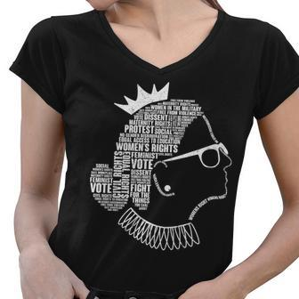 Ruth Bader Ginsburg Notorious Rbg Quotes Tshirt Women V-Neck T-Shirt - Monsterry