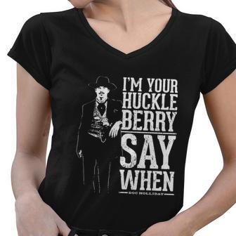 Say When Doc Holiday Women V-Neck T-Shirt - Monsterry CA