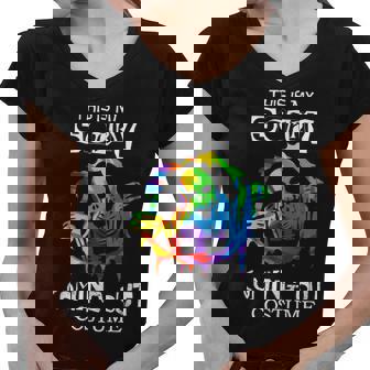 Scary Coming Out Costume Gay Halloween Funny Lgbt Pride Women V-Neck T-Shirt - Thegiftio